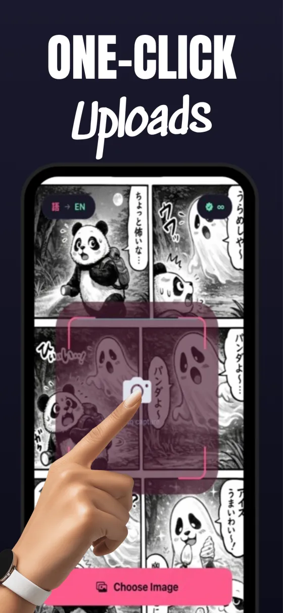 One-click uploads from camera or gallery